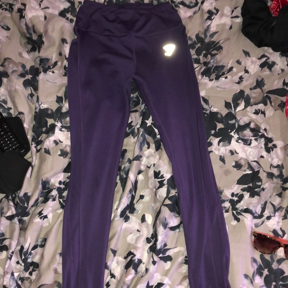 purple gymshark dry leggings